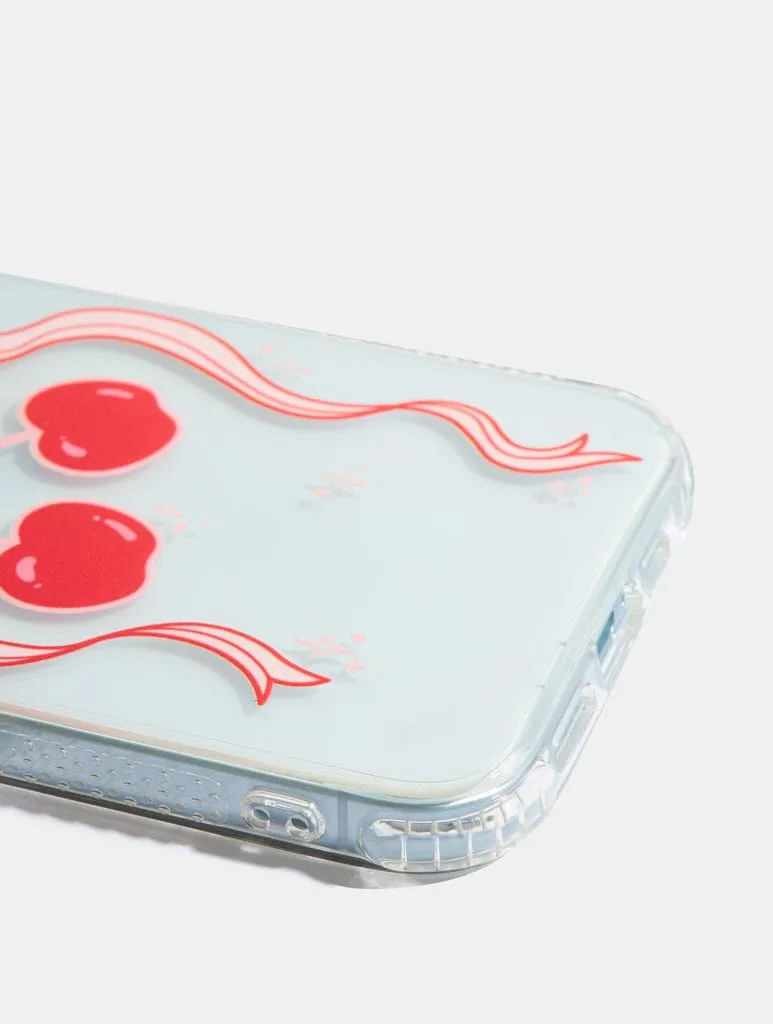 Cherry Ribbon Bow Shock iPhone Case sold by Skinnydip London product image thumbnail 4