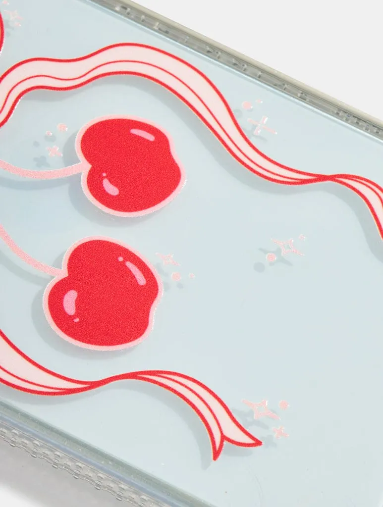 Cherry Ribbon Bow Shock iPhone Case sold by Skinnydip London product image thumbnail 3