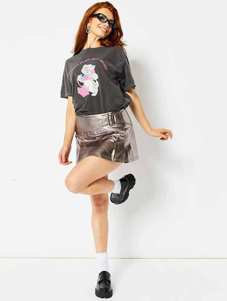 Weird Flex But Ok Slogan Oversized T-Shirt sold by Skinnydip London product image thumbnail 3