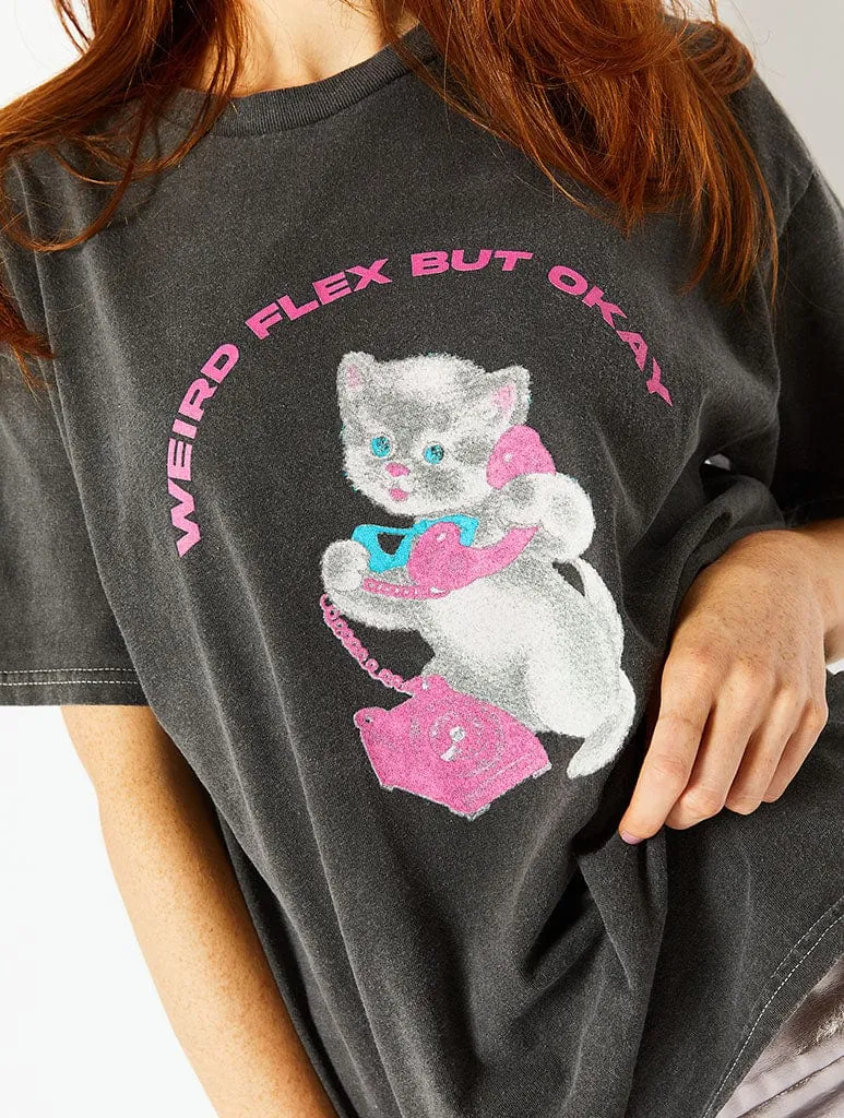 Weird Flex But Ok Slogan Oversized T-Shirt sold by Skinnydip London product image thumbnail 2