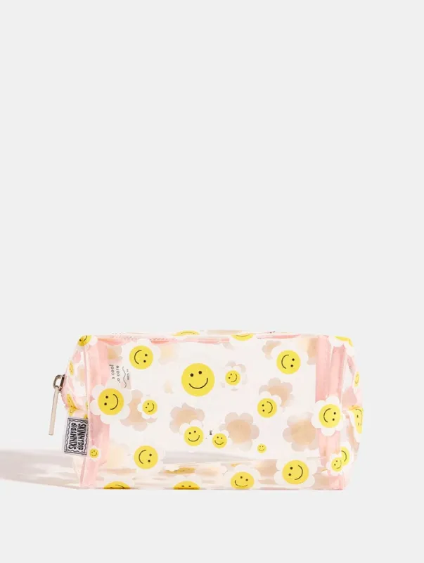 Happy Flower Face Makeup Bag sold by Skinnydip London