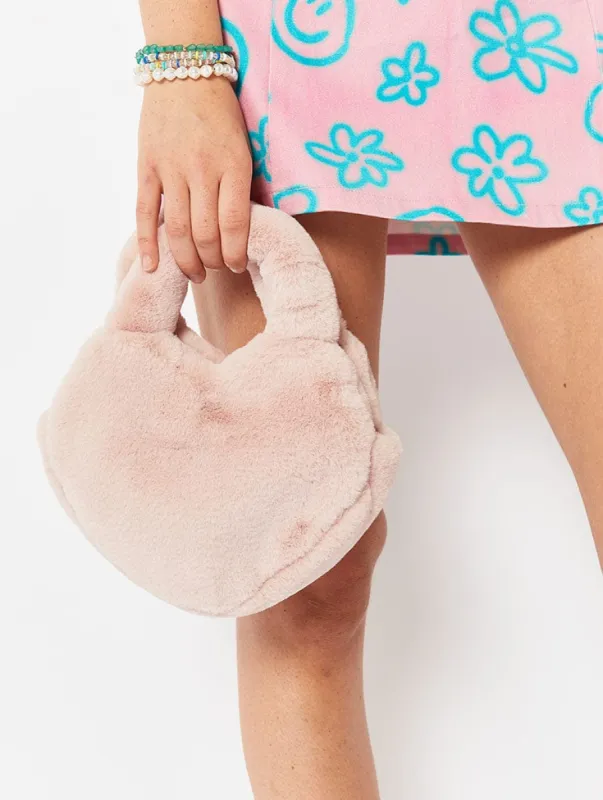 Pink Fluff Heart Tote Bag sold by Skinnydip London