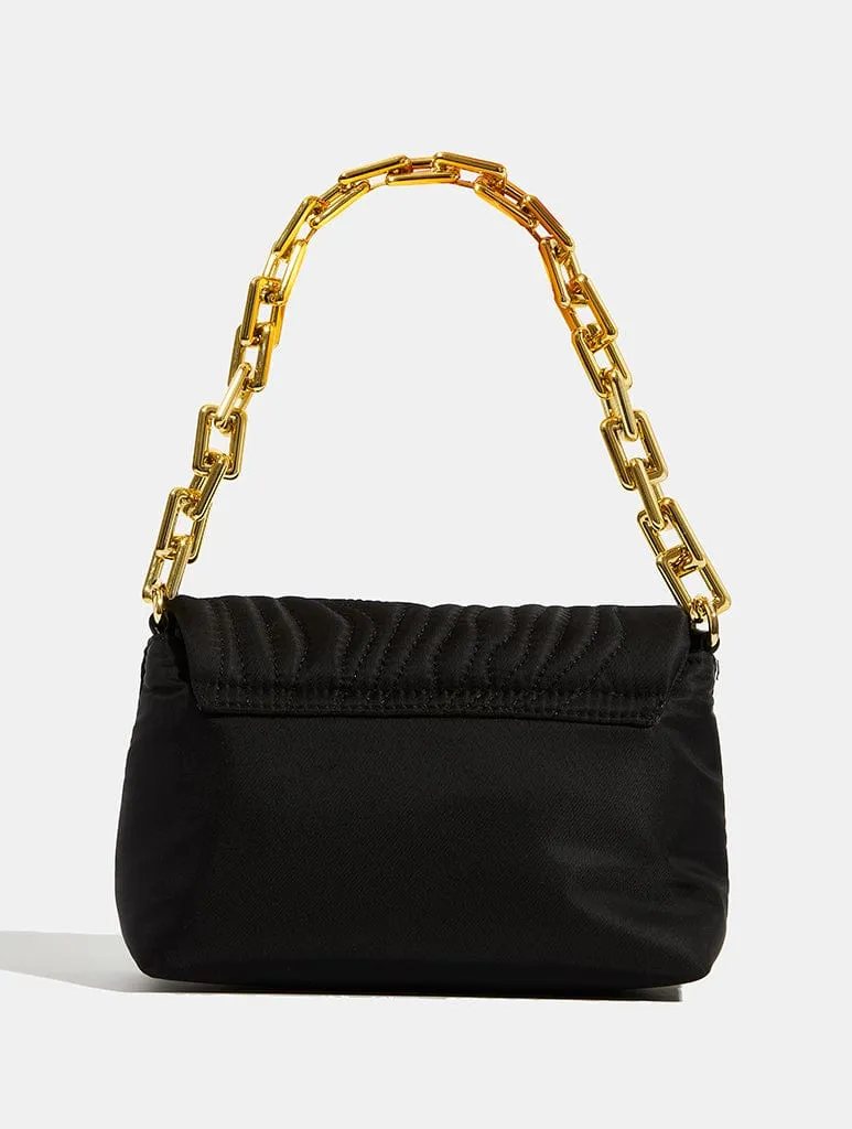 Farah Black Swirl Quilt Shoulder Bag sold by Skinnydip London product image thumbnail 2