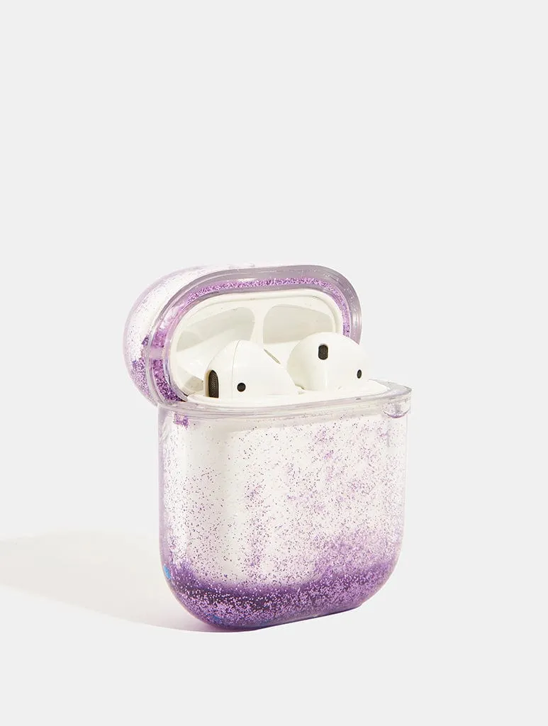 Purple Glitter AirPods Case sold by Skinnydip London product image thumbnail 5