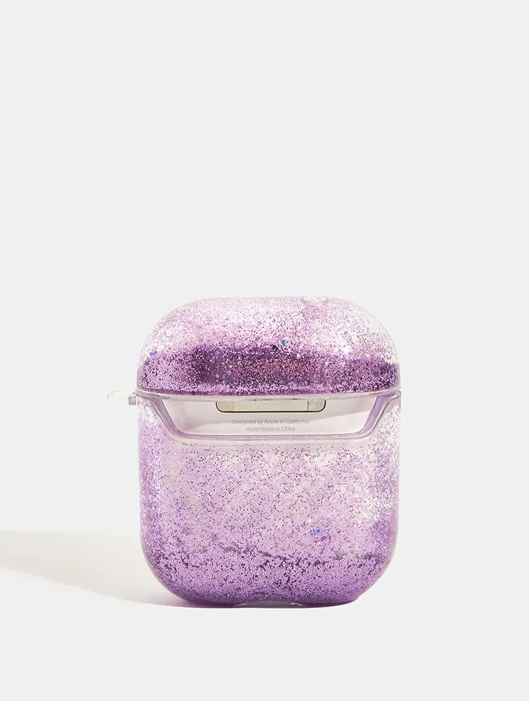 Purple Glitter AirPods Case sold by Skinnydip London product image thumbnail 3