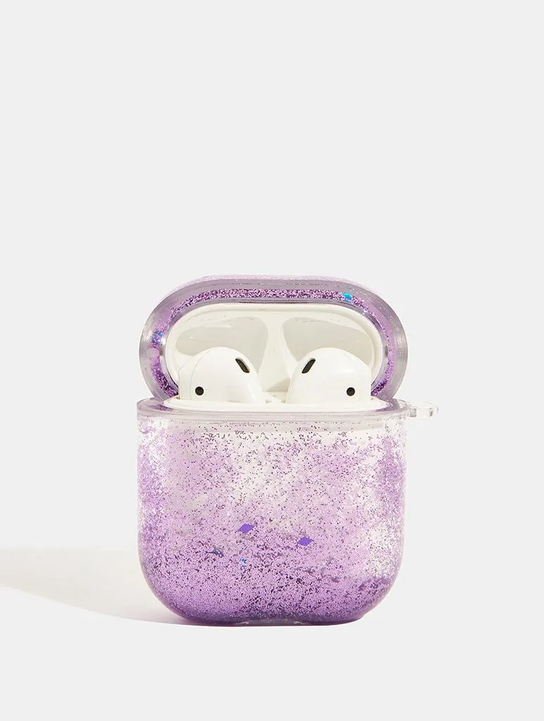 Purple Glitter AirPods Case sold by Skinnydip London product image thumbnail 2