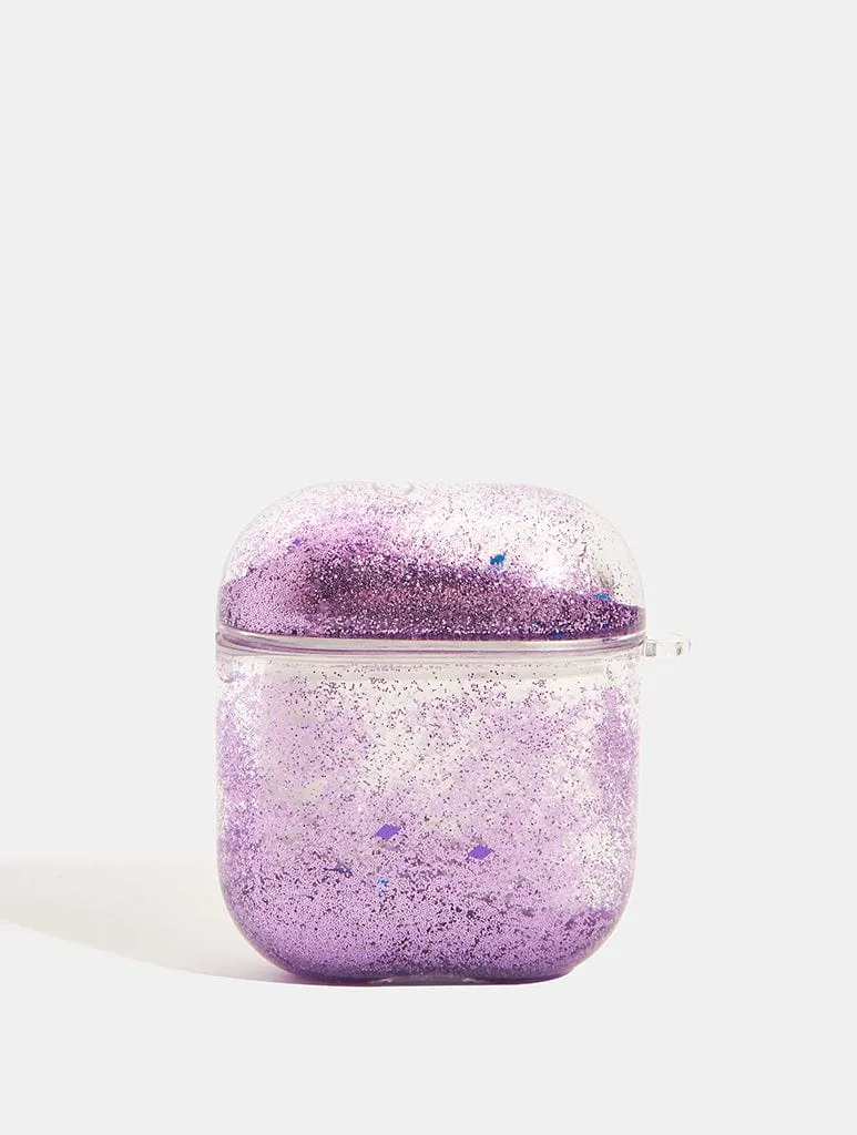Purple Glitter AirPods Case sold by Skinnydip London