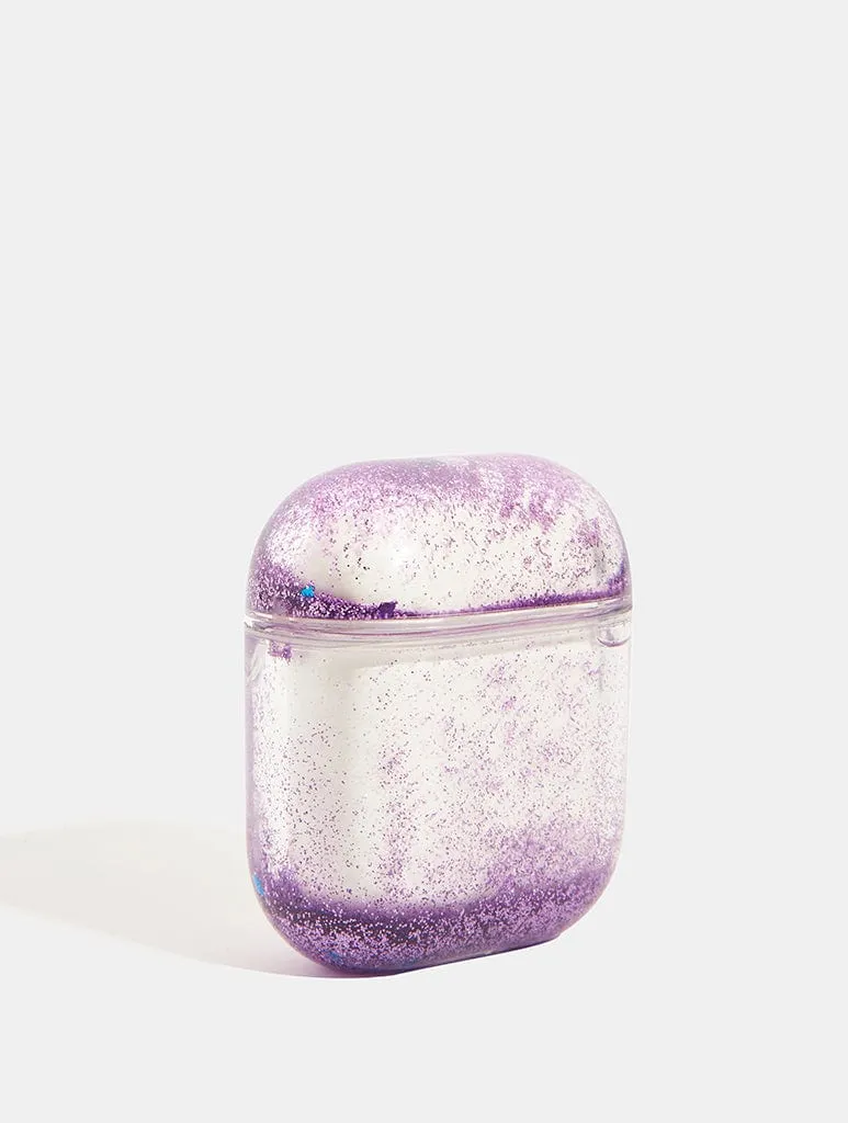 Purple Glitter AirPods Case sold by Skinnydip London product image thumbnail 4