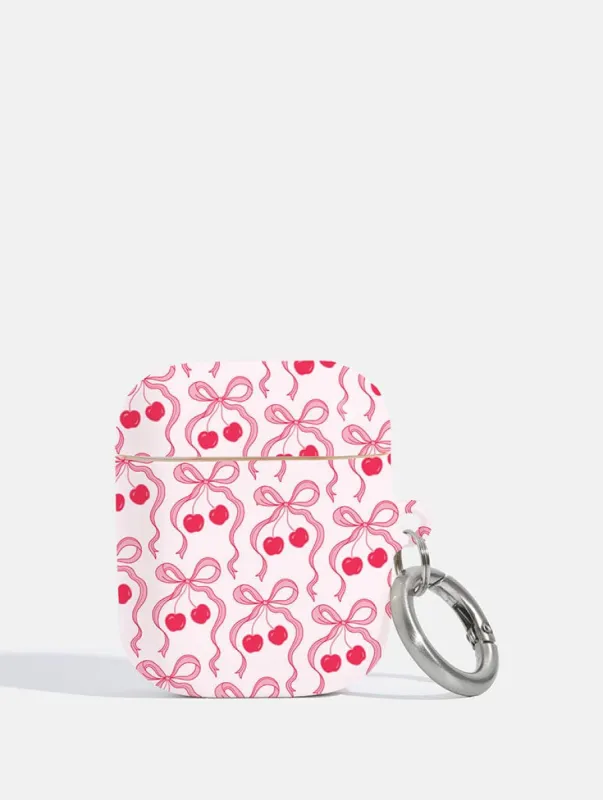 Cherry Ribbon Bow AirPods Case sold by Skinnydip London