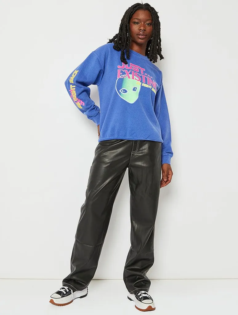 Just Existing Graphic Oversized Sweatshirt sold by Skinnydip London product image thumbnail 3