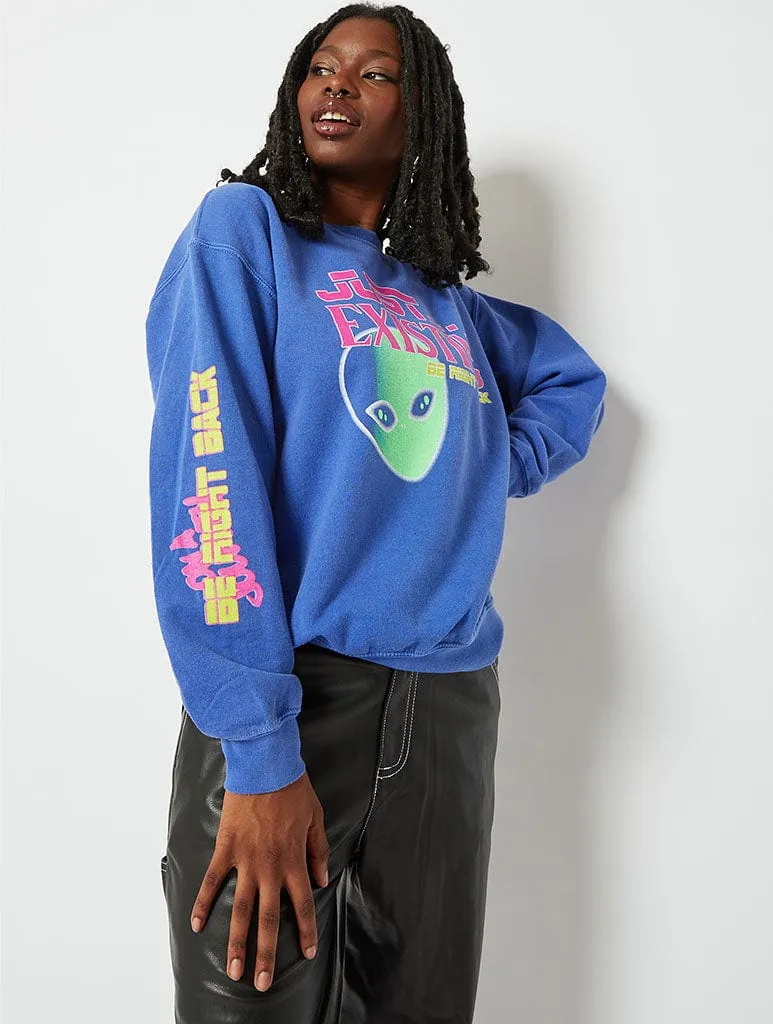 Just Existing Graphic Oversized Sweatshirt sold by Skinnydip London product image thumbnail 2