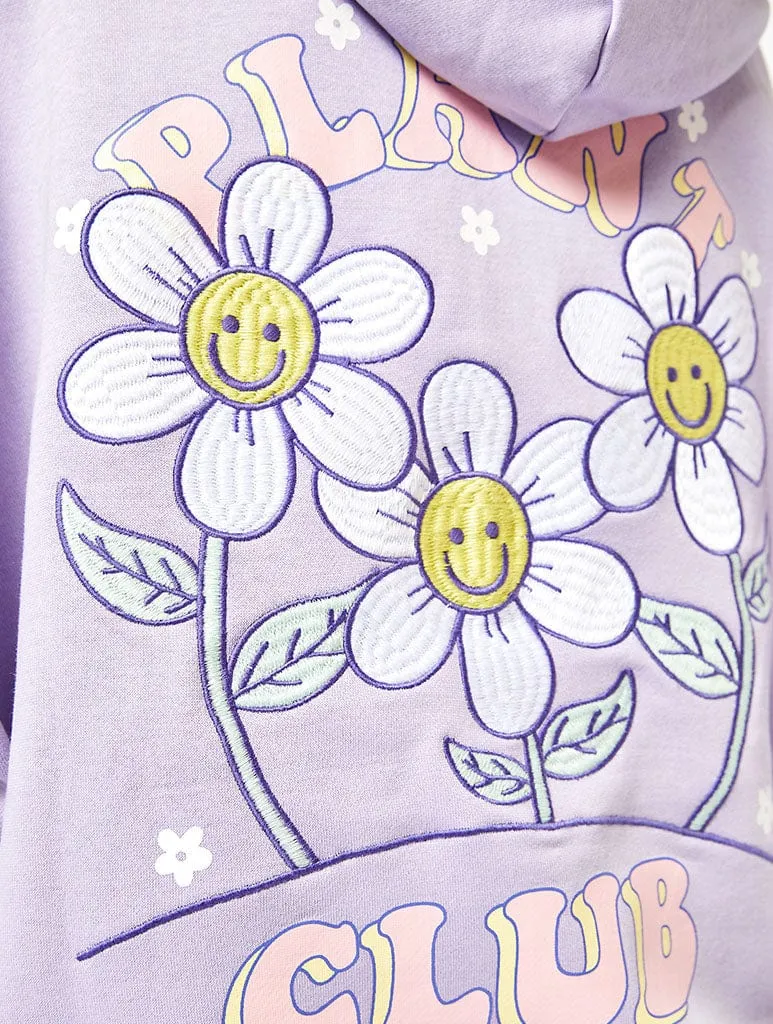 Plant Club Oversized Hoodie in Lilac sold by Skinnydip London product image thumbnail 5