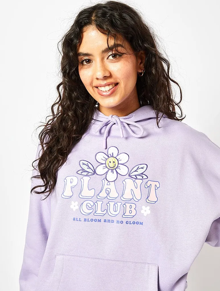 Plant Club Oversized Hoodie in Lilac sold by Skinnydip London product image thumbnail 3
