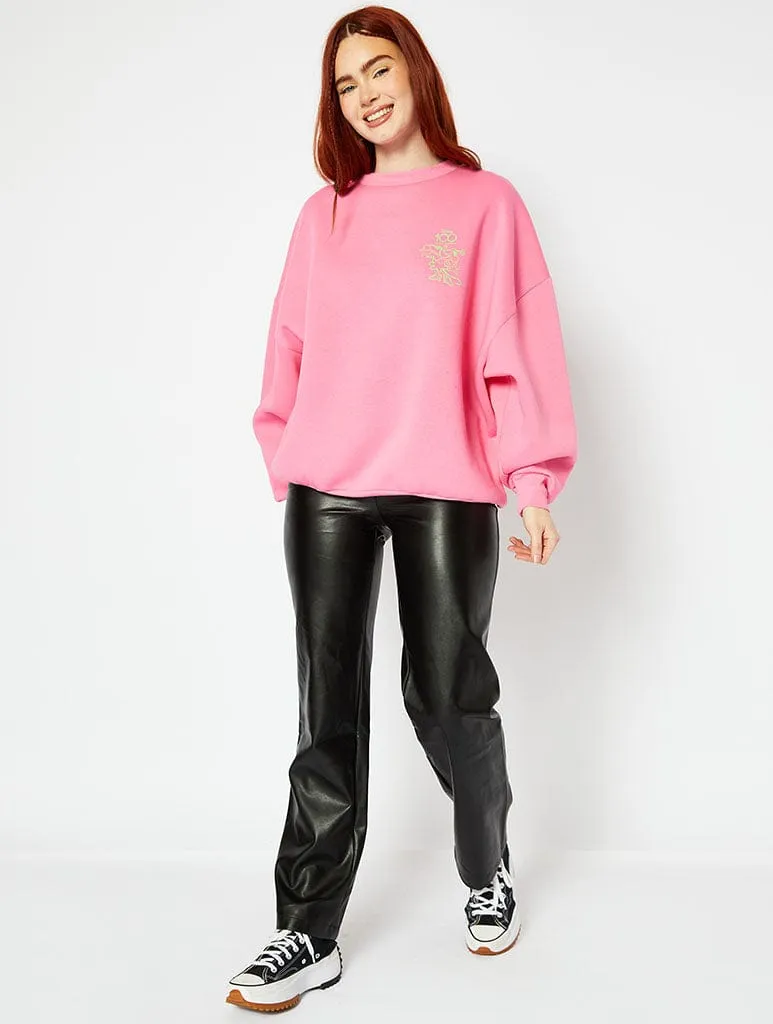 Disney Vintage Minnie Mouse Graphic Oversized Sweatshirt In Pink sold by Skinnydip London product image thumbnail 5