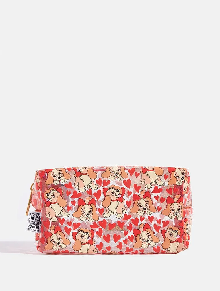Disney Lady Heart Makeup Bag sold by Skinnydip London