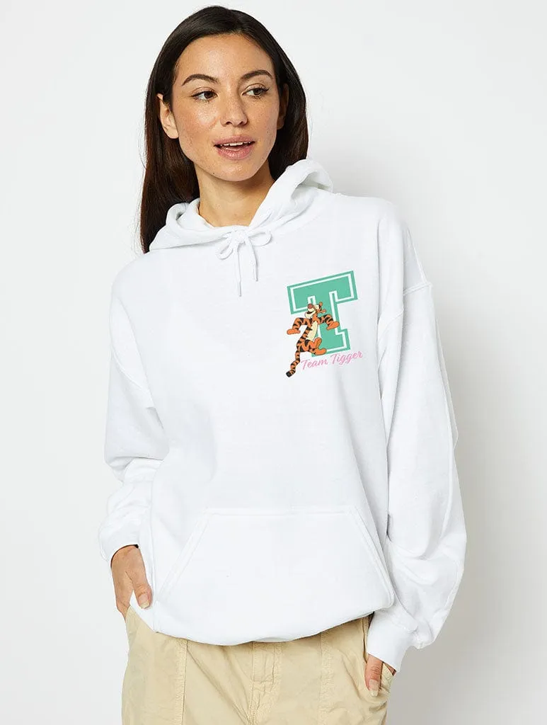 Disney Tigger Varsity Hoodie in White sold by Skinnydip London product image thumbnail 2