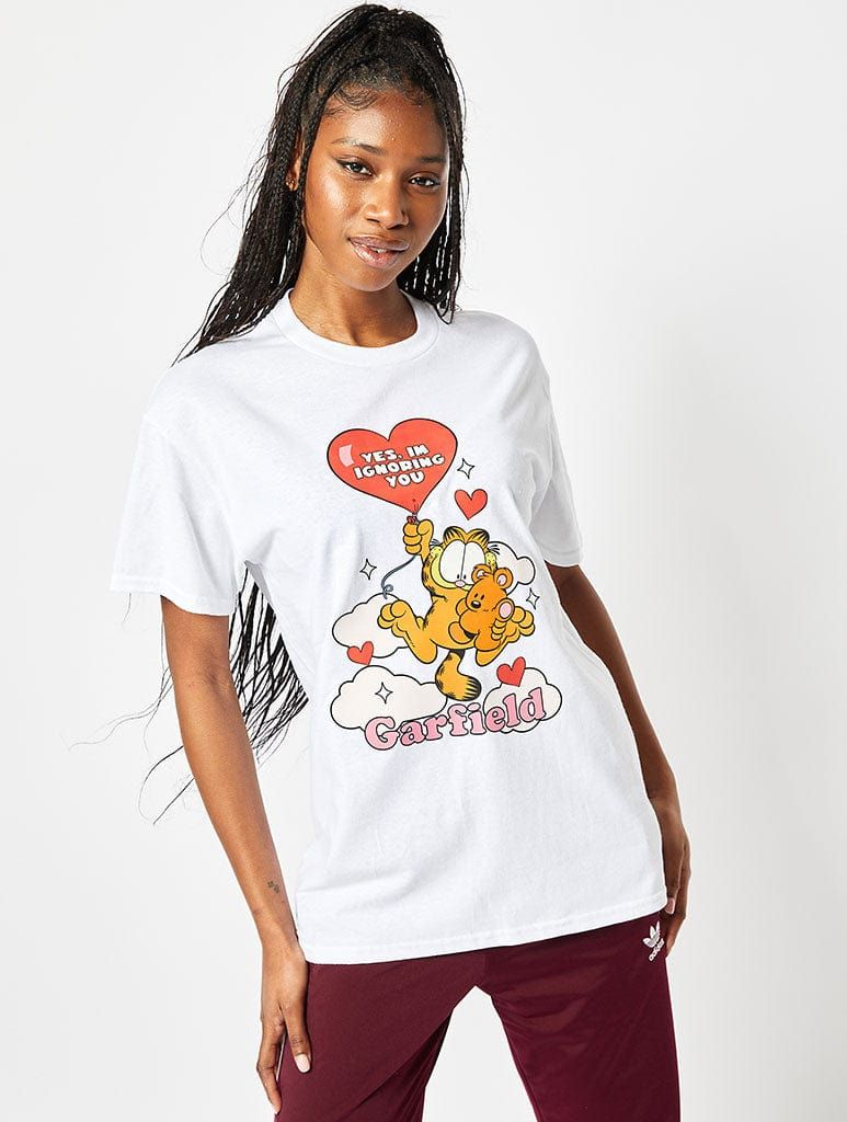 Garfield x Skinnydip Yes I’m Ignoring You T-Shirt in White sold by Skinnydip London product image thumbnail 2