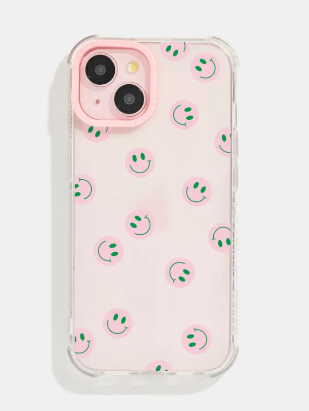 Pink And Green Smile Shock iPhone Case sold by Skinnydip London