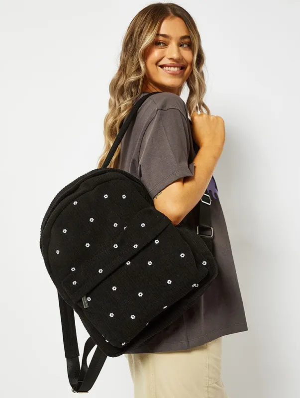 Cord Daisy Backpack sold by Skinnydip London