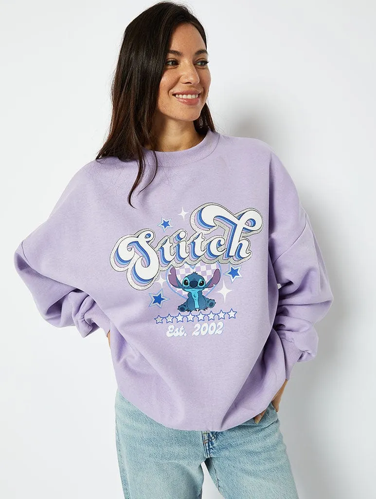 Disney Stitch Varsity Sweatshirt sold by Skinnydip London