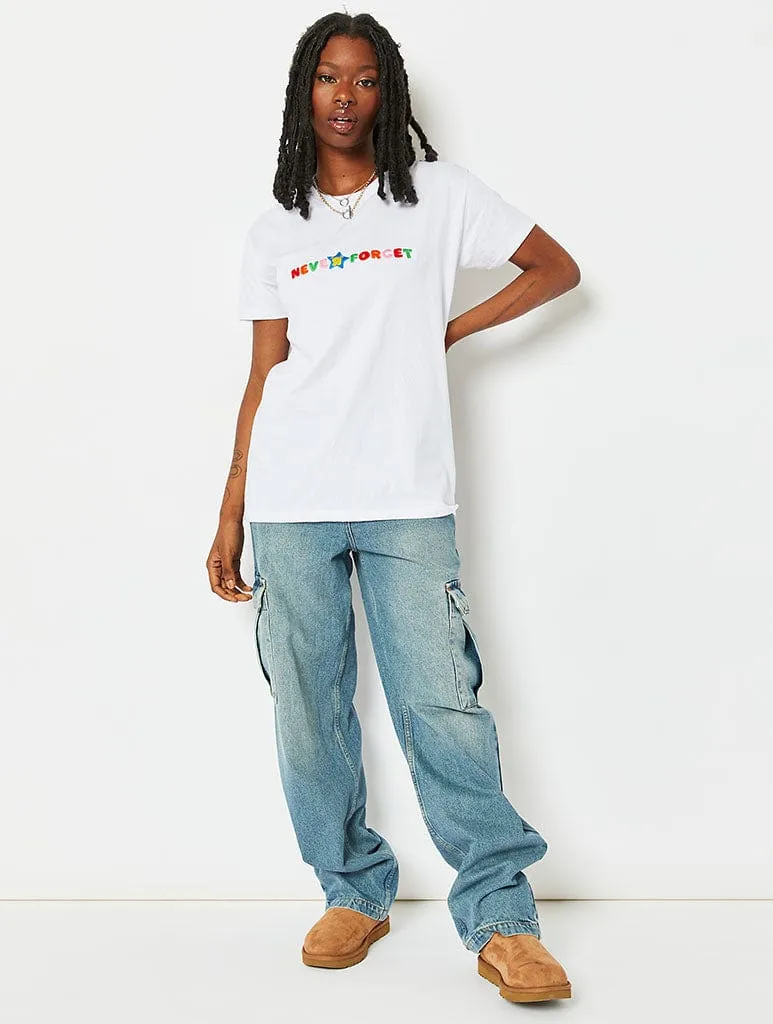 Thread Type Never Forget Embroidered T-shirt sold by Skinnydip London product image thumbnail 2