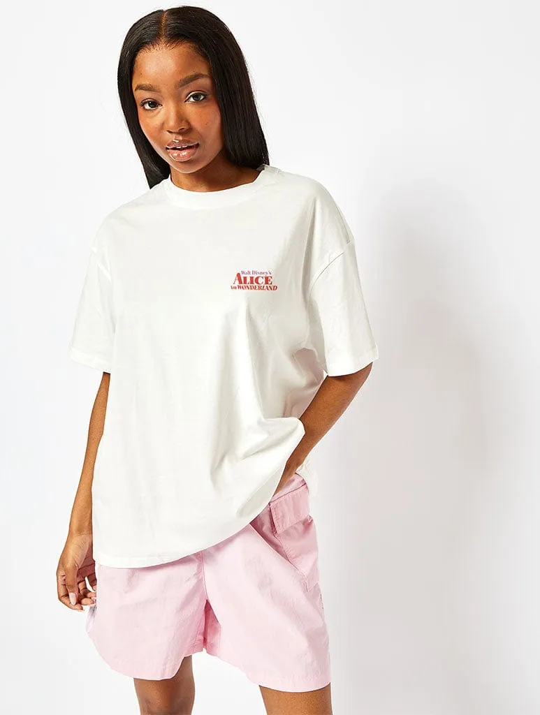 Disney Alice In Wonderland Oversized Ecru T-Shirt sold by Skinnydip London product image thumbnail 2