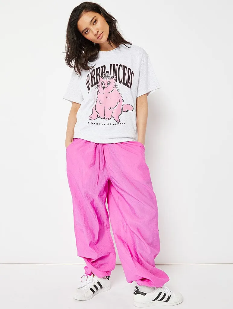 Purr-incess Cat Graphic Oversized T-Shirt sold by Skinnydip London product image thumbnail 3