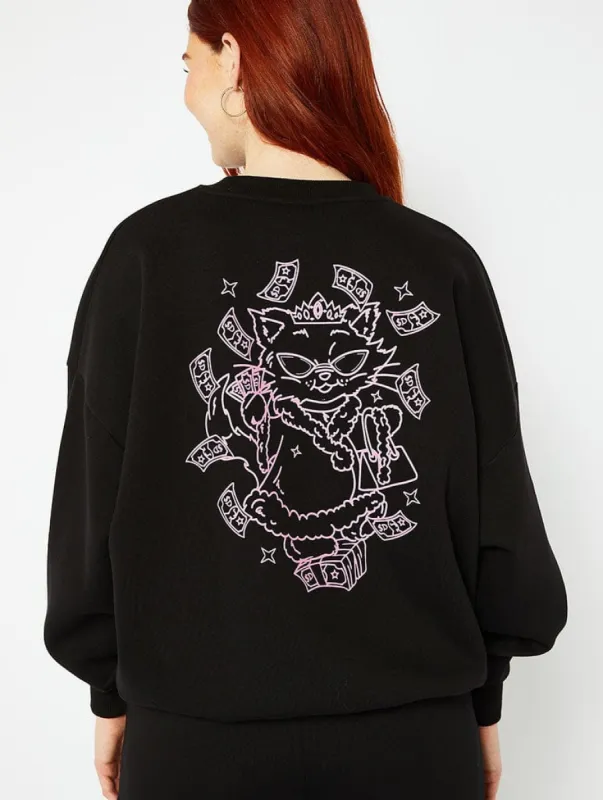 I'm A Luxury Graphic Black Sweat sold by Skinnydip London