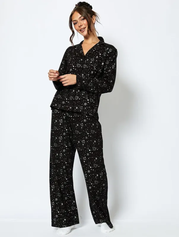 Starry Night Silver Pyjama Set sold by Skinnydip London