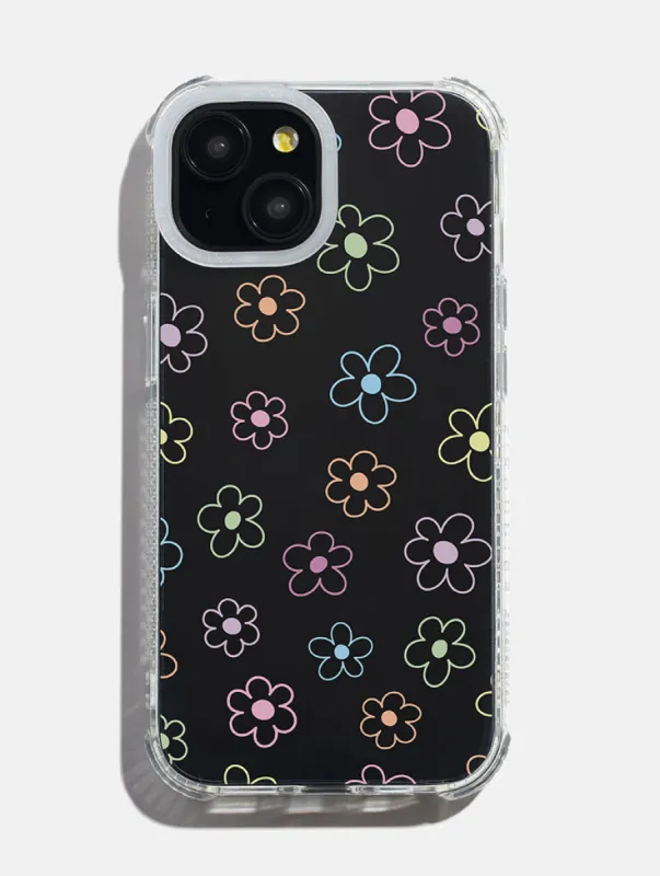 Colourful Flower Outline Shock iPhone Case sold by Skinnydip London
