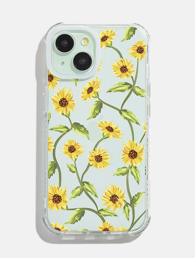 Sunflower Vine Shock iPhone Case sold by Skinnydip London