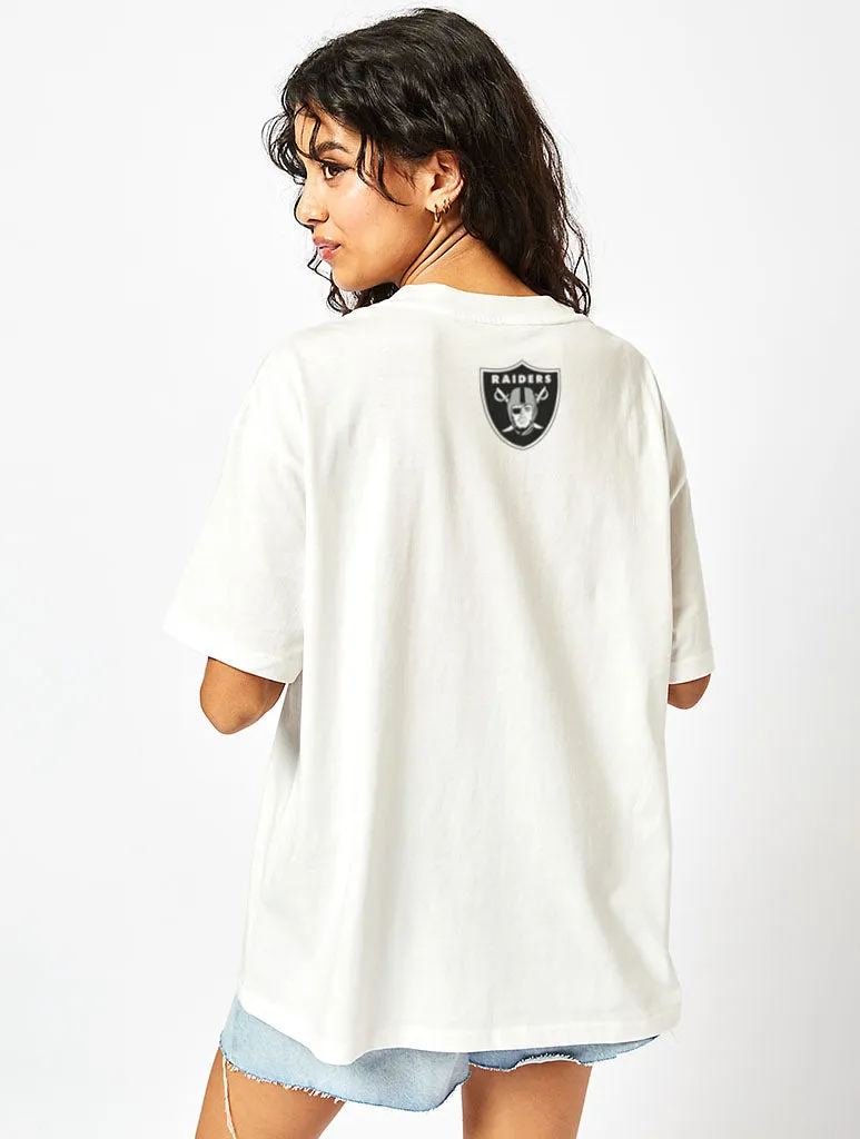 NFL x Skinnydip Raiders T-Shirt in Ecru sold by Skinnydip London product image thumbnail 2
