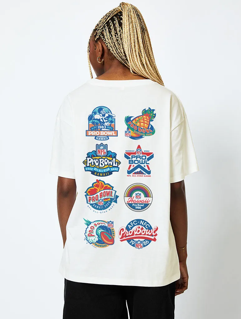 NFL x Skinnydip All Pro Bowl T-Shirt in Ecru sold by Skinnydip London