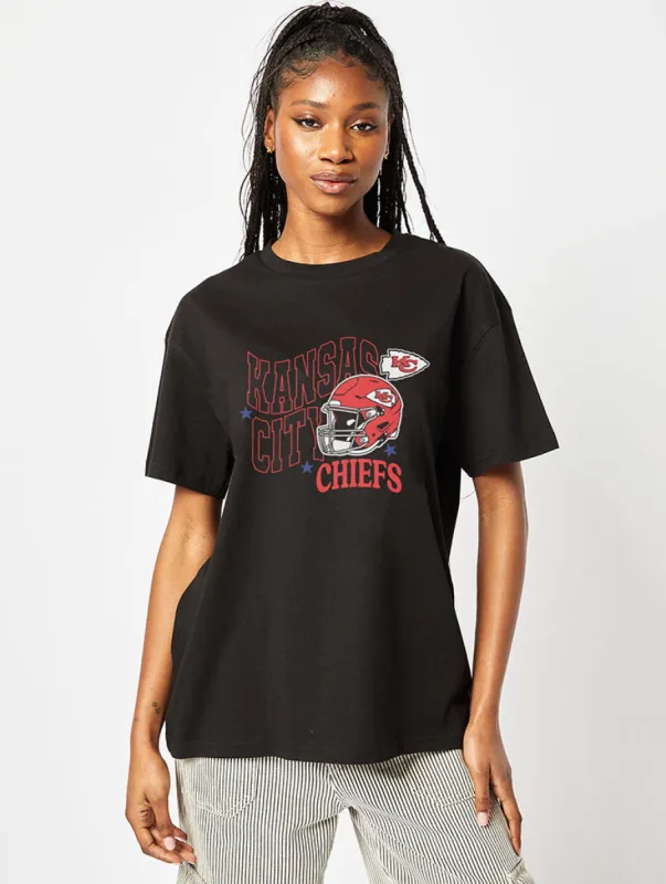 NFL x Skinnydip Kansas City Chiefs T-Shirt in Black sold by Skinnydip London