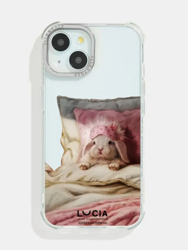 Lucia Heffernan x Skinnydip Sleepy in Bed Bunny Shock iPhone Case sold by Skinnydip London