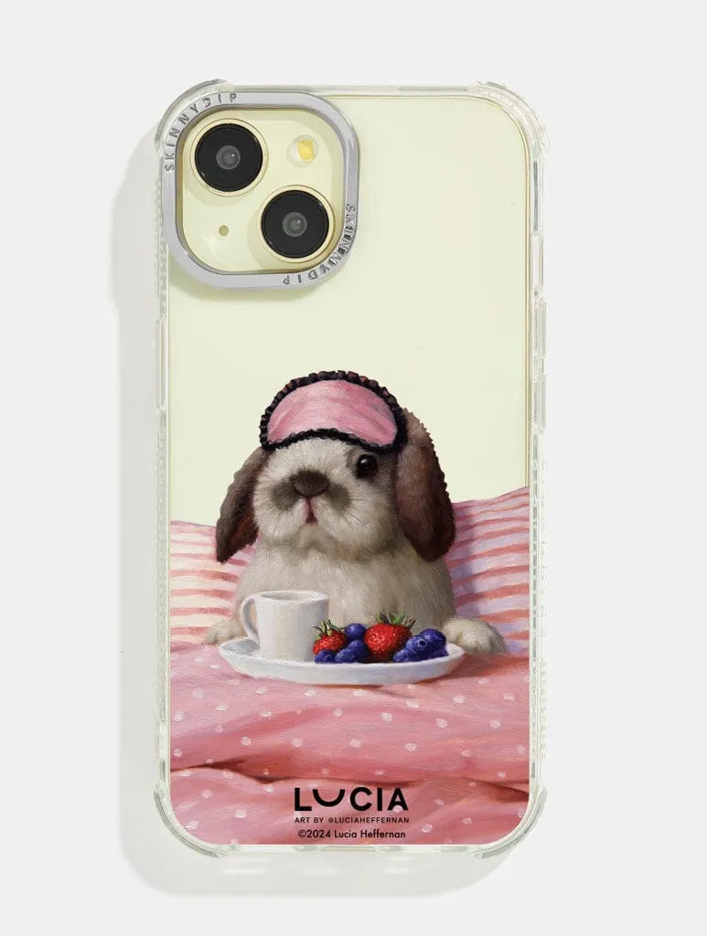 Lucia Heffernan x Skinnydip Breakfast in Bed Bunny Shock iPhone Case sold by Skinnydip London
