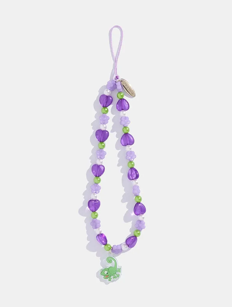 Disney Pascal Lilac Beaded Phone Strap sold by Skinnydip London