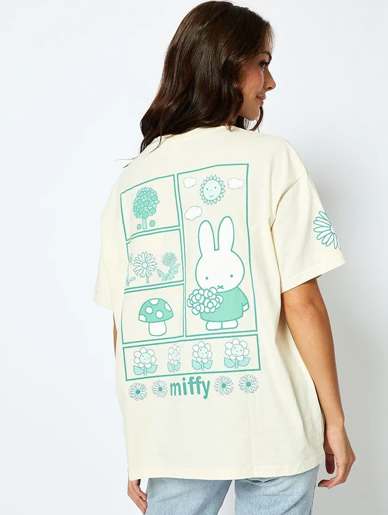 Miffy Poster T-Shirt in Sand sold by Skinnydip London product image thumbnail 2