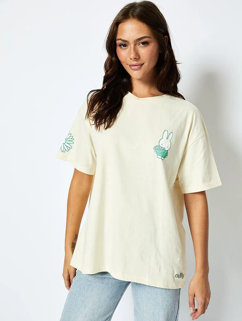 Miffy Poster T-Shirt in Sand sold by Skinnydip London product image thumbnail 3