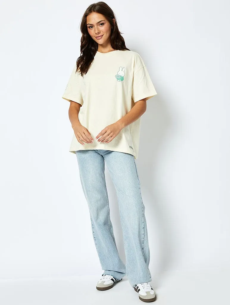 Miffy Poster T-Shirt in Sand sold by Skinnydip London product image thumbnail 4