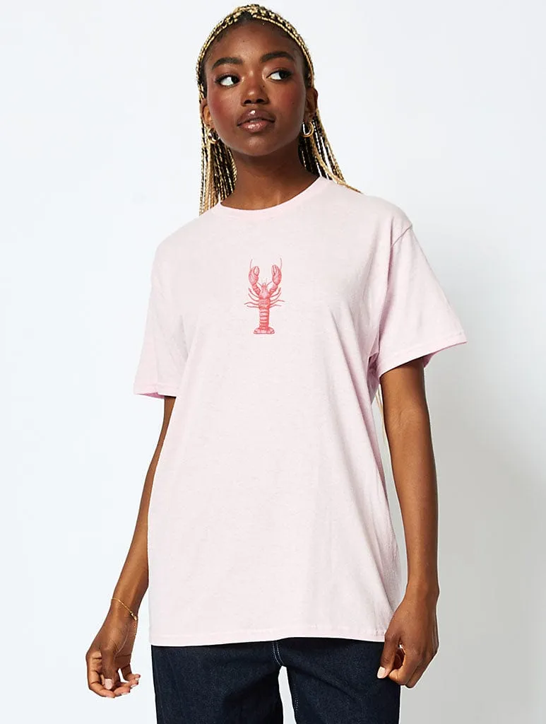 Lobster Dish T-Shirt in Pink sold by Skinnydip London product image thumbnail 2