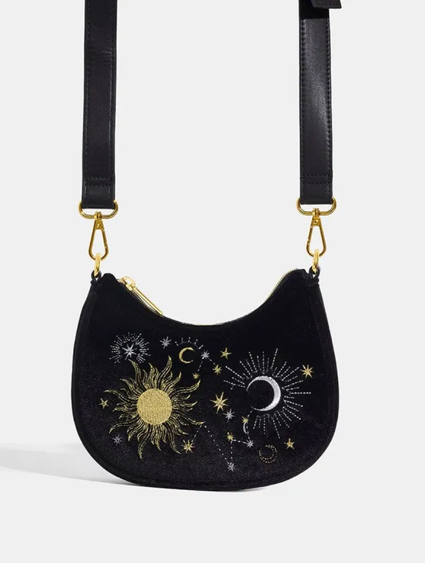 Celestial Sky Shoulder Bag in Black sold by Skinnydip London