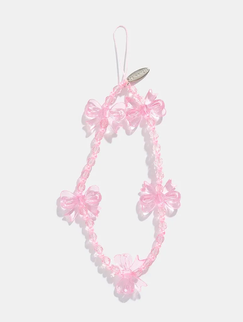 Pink Bow Beaded Strap sold by Skinnydip London