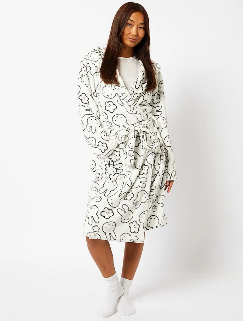 Miffy x Skinnydip Dressing Gown in White sold by Skinnydip London product image thumbnail 4