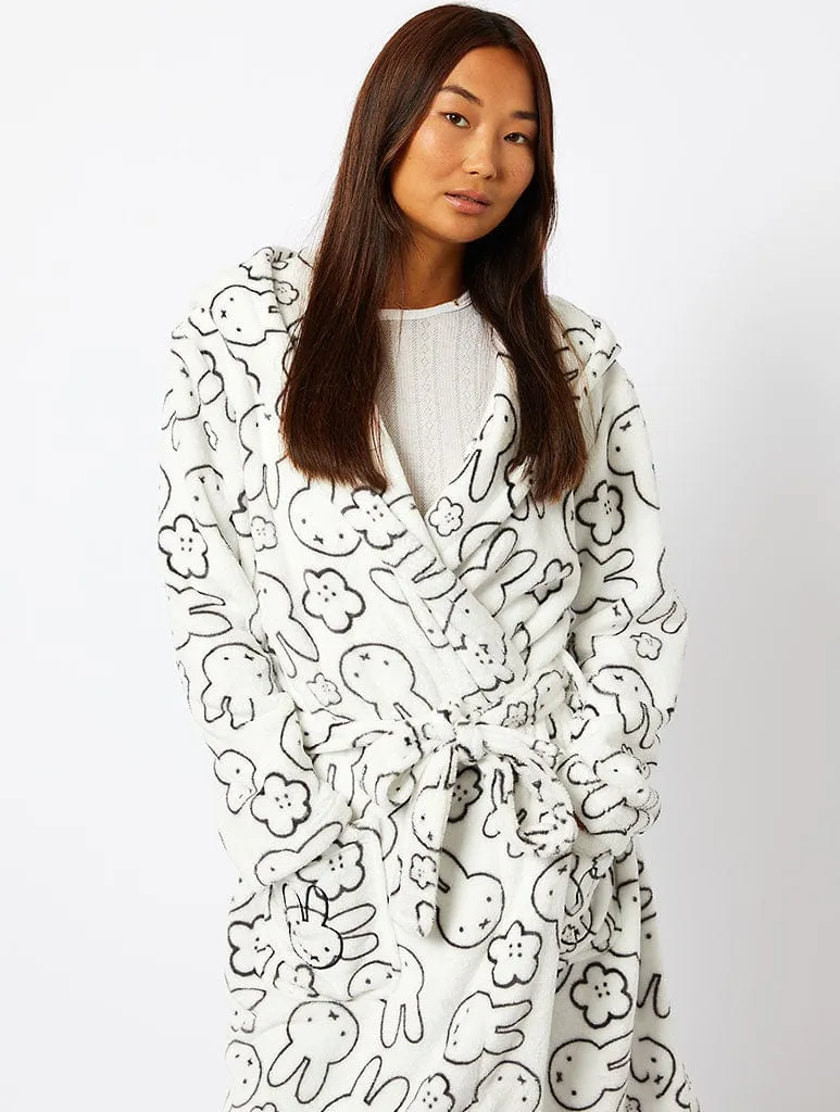 Miffy x Skinnydip Dressing Gown in White sold by Skinnydip London product image thumbnail 2