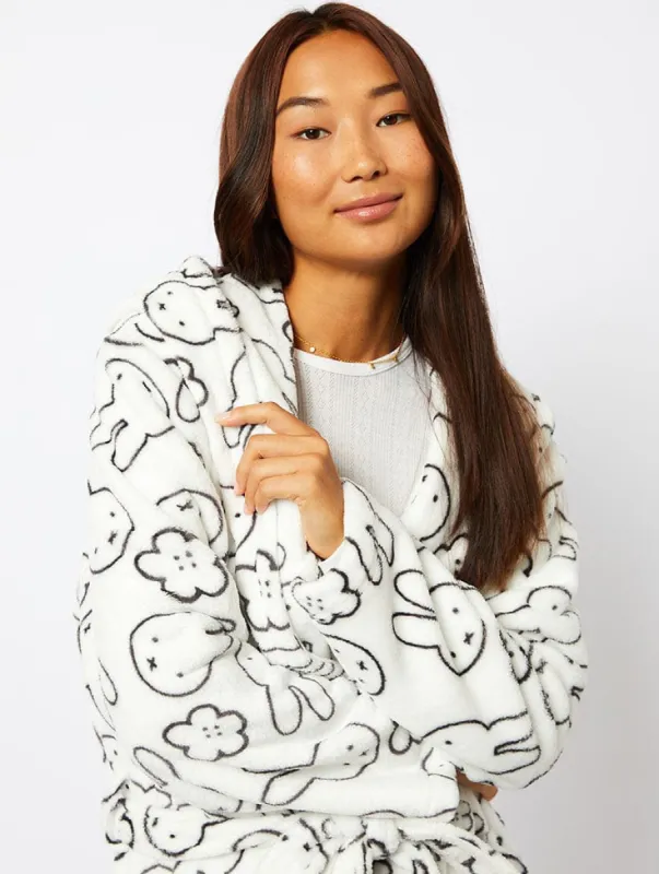 Miffy x Skinnydip Dressing Gown in White sold by Skinnydip London