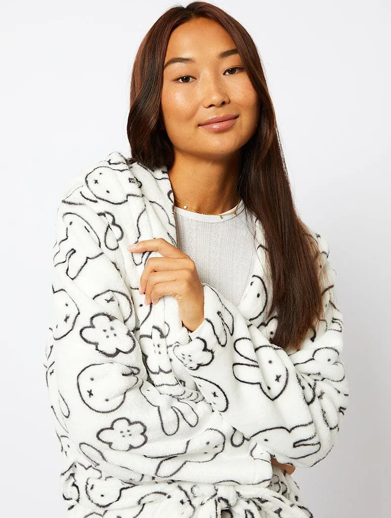 Miffy x Skinnydip Dressing Gown in White sold by Skinnydip London