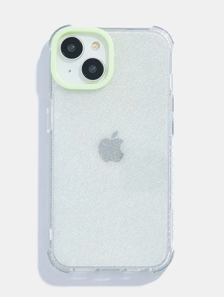 Minimal Glitter Mint Shock iPhone Case sold by Skinnydip London