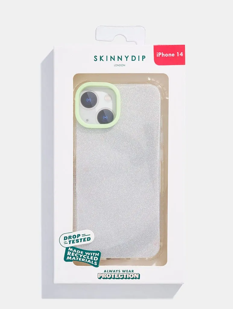 Minimal Glitter Mint Shock iPhone Case sold by Skinnydip London product image thumbnail 5