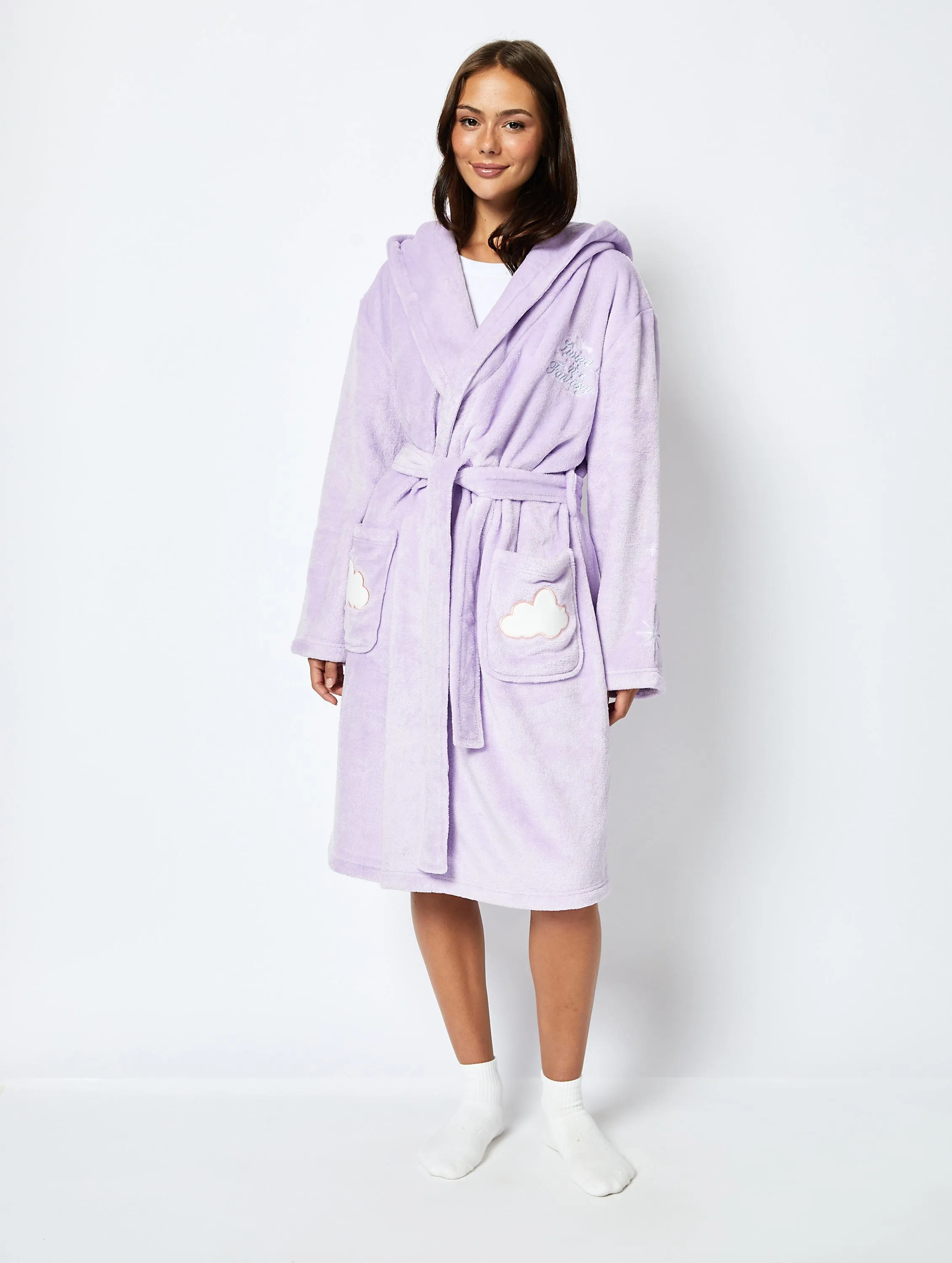 Disney Living In a Fantasy Dressing Gown in Lilac sold by Skinnydip London product image thumbnail 3